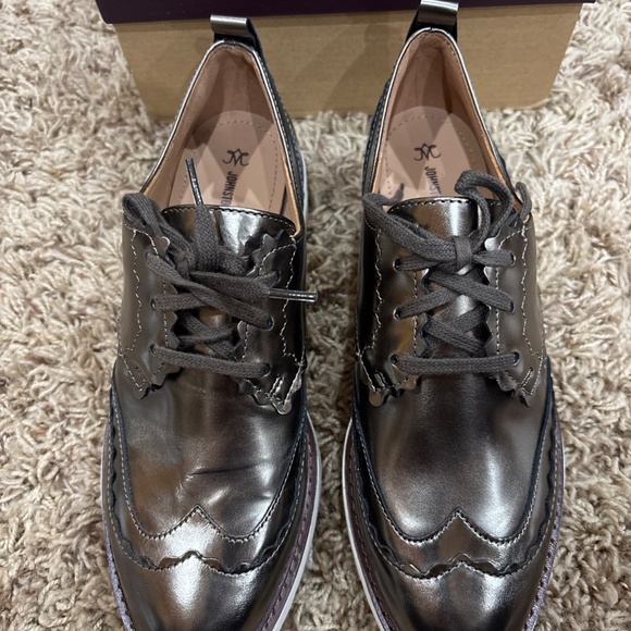 Johnston & Murphy Mitzi Leather Oxfords Bronze Metallic Size 6 - Picture 3 of 14
